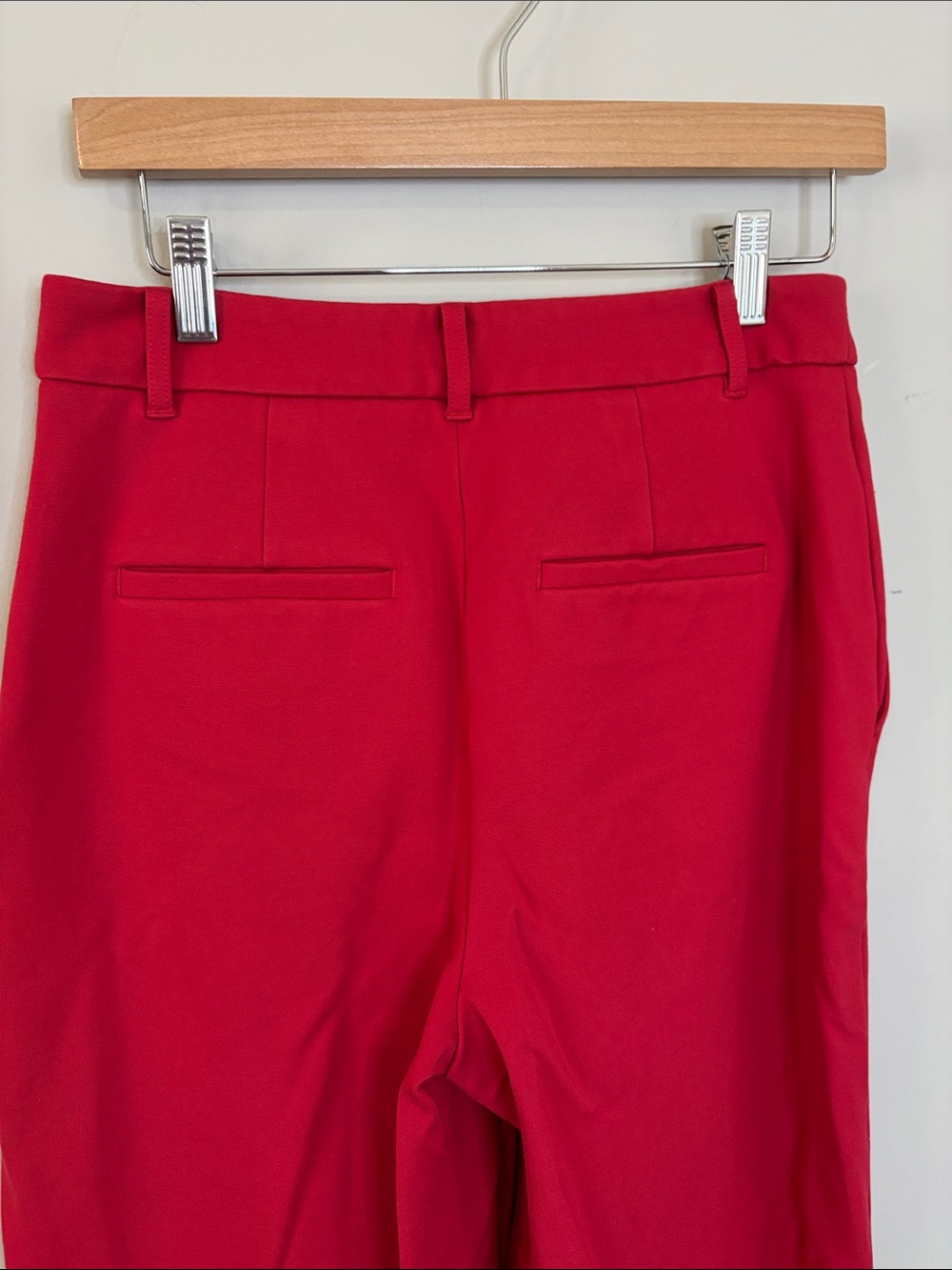 Boden Belgravia Ponte Trousers Red Pant Wide Leg Flare crease free sz 8 - Picture 7 of 11
